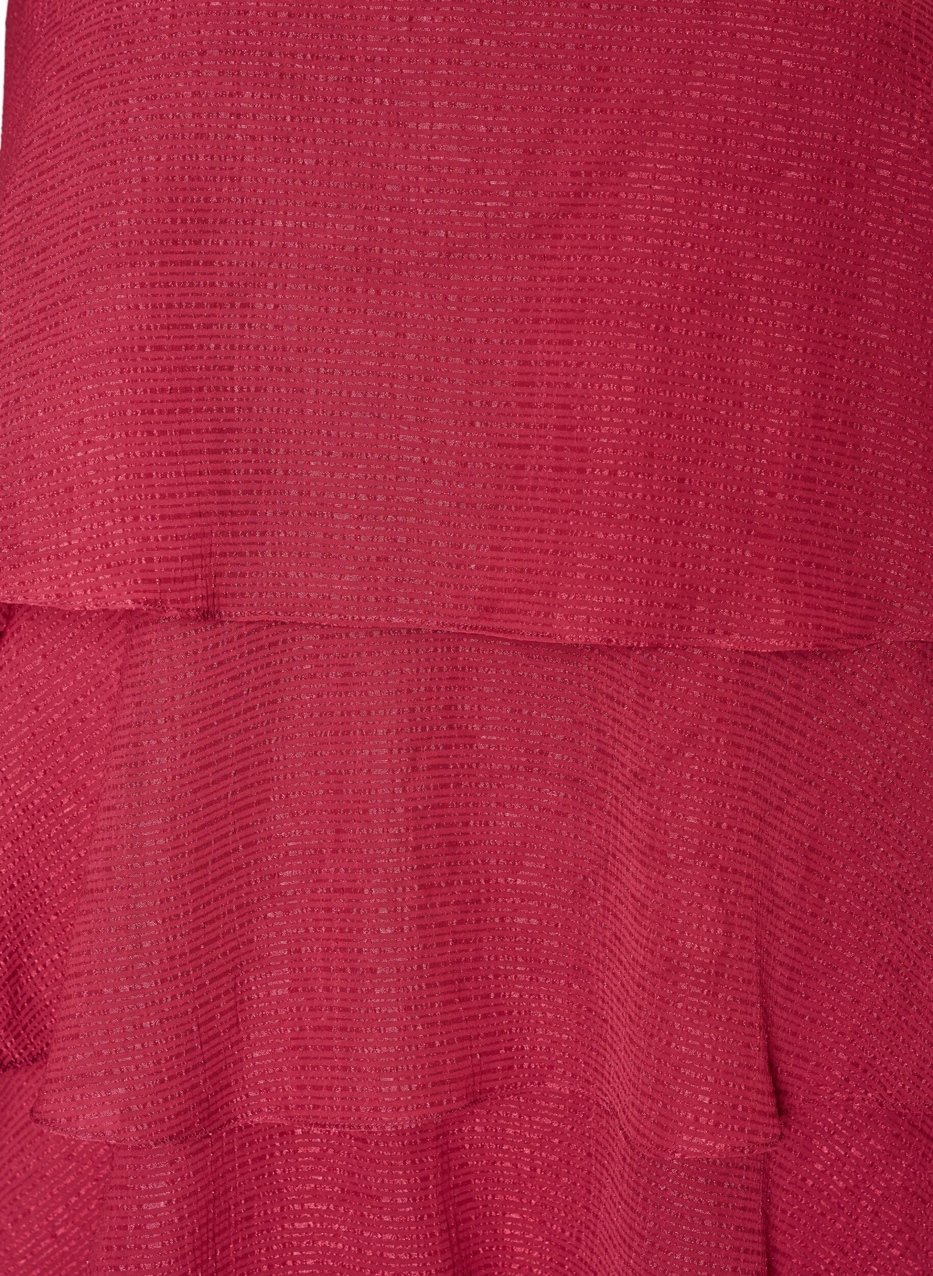 ZizzifashionLayered dress with ruffles and spaghetti straps, Red, Packshot image number 2