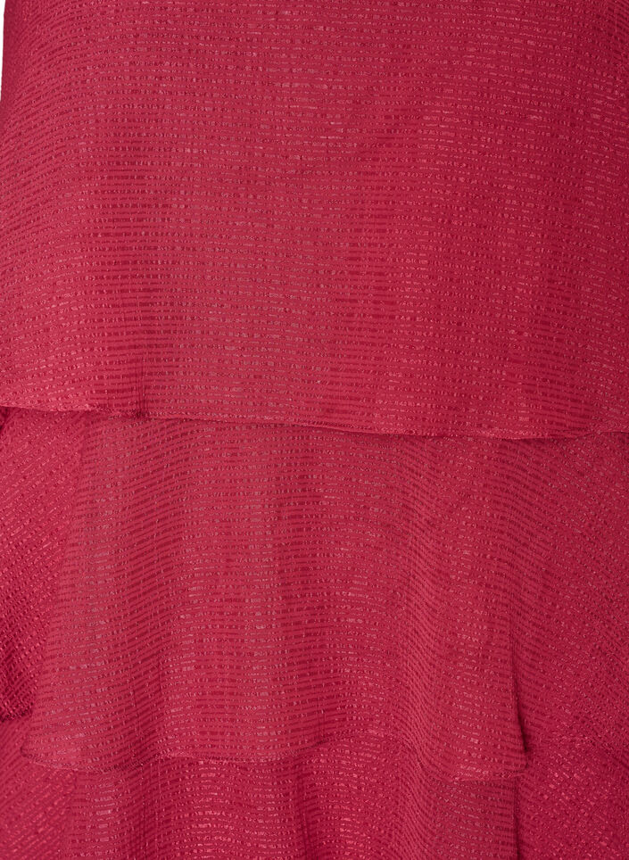 Layered dress with ruffles and spaghetti straps, Red, Packshot image number 2