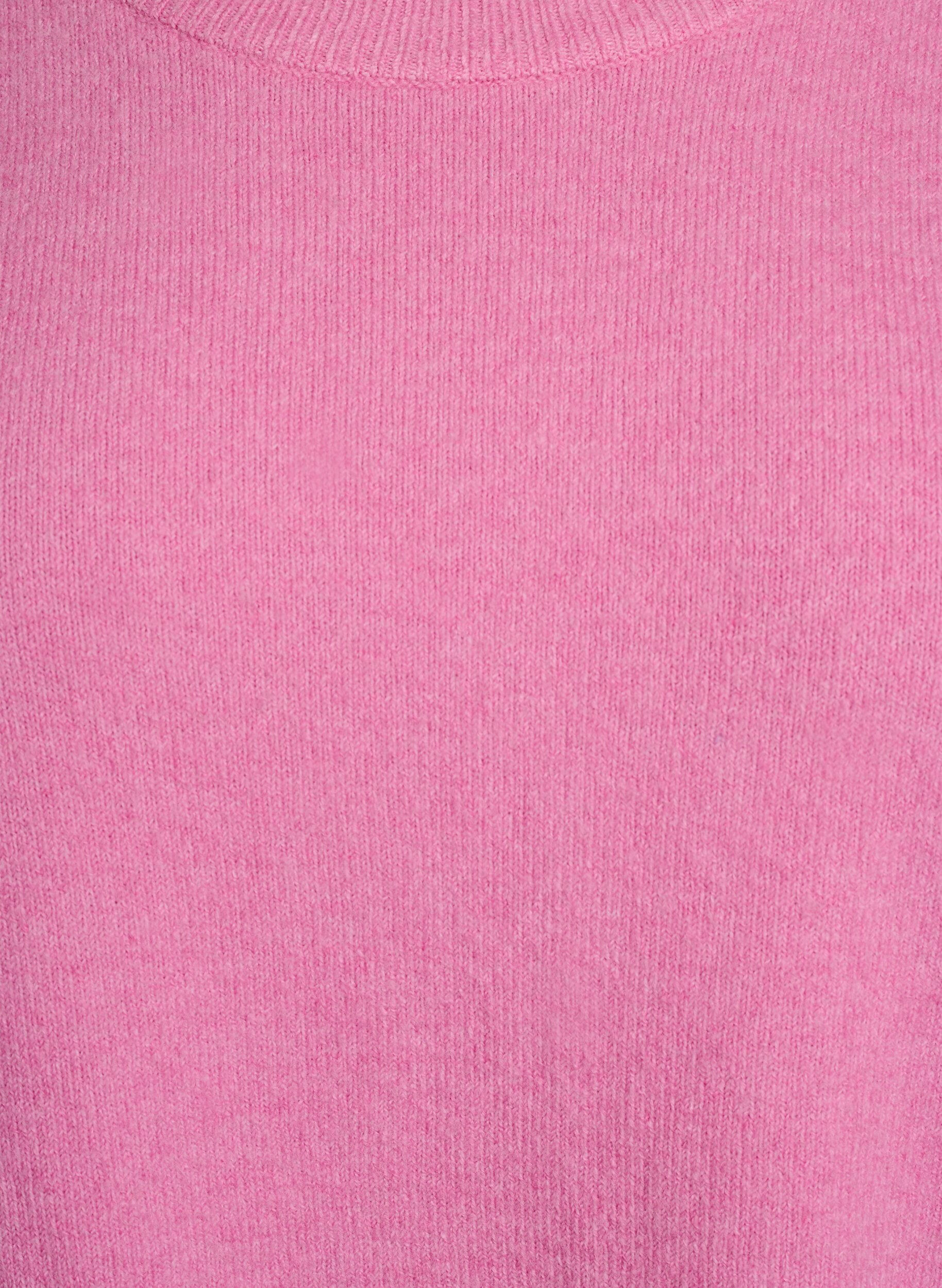 Zizzifashion Knitted blouse with short sleeves, Pink, Packshot image number 2
