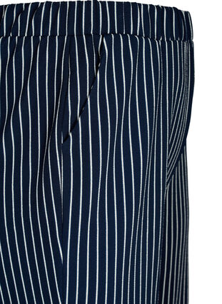 Loose trousers with 7/8 length, Navy Blazer Stripe, Packshot image number 3