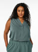 Sleeveless viscose blouse, Green, Model image number 0