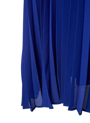 Pleated midi dress with short sleeves, Clematis Blue, Packshot image number 3