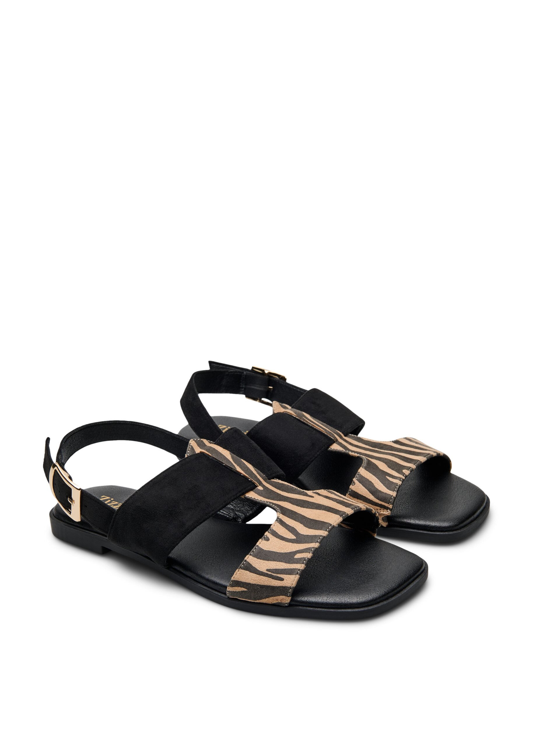 Zizzifashion Wide fit - sandals with wide straps, Black, Packshot image number 1