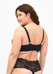 Moulded bra with mesh, Black, Model image number 2