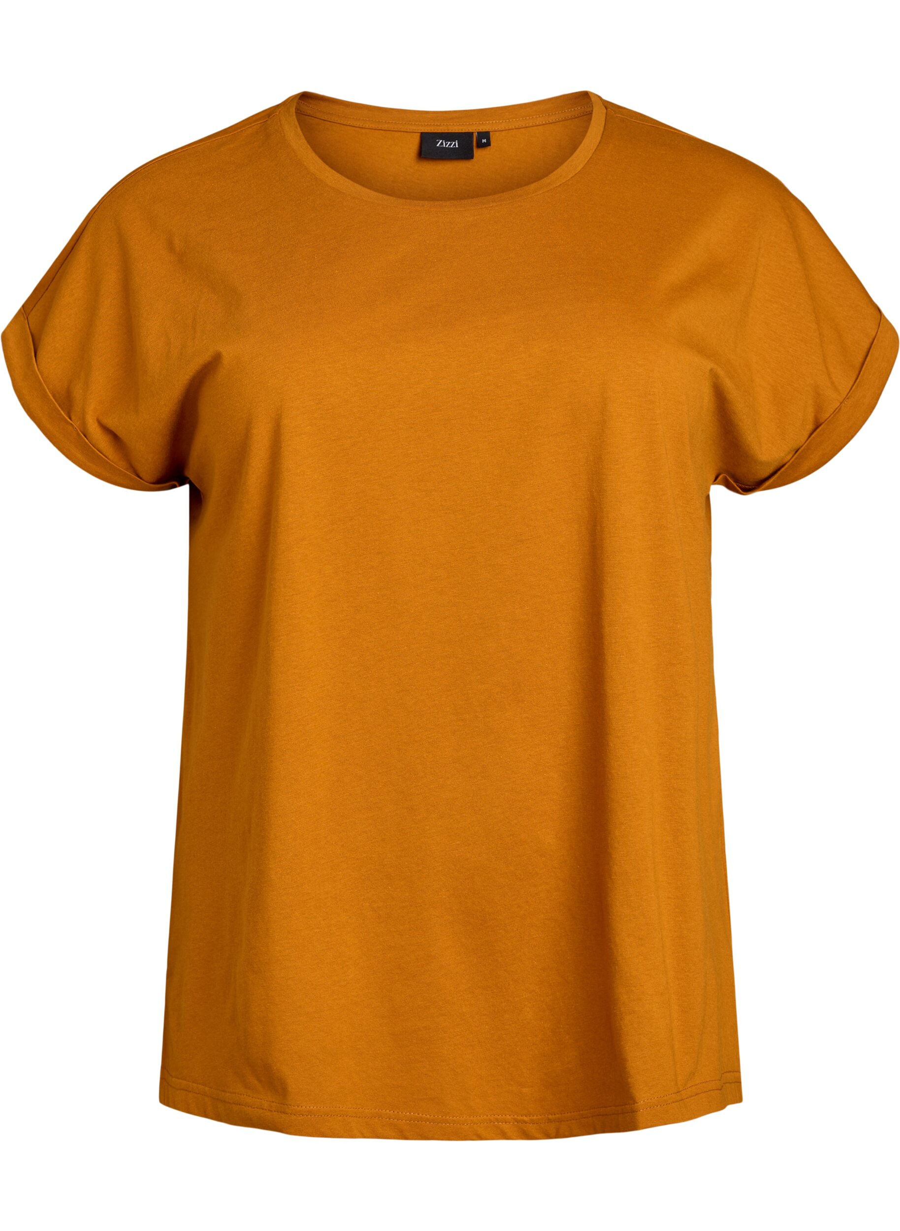 Zizzifashion Short sleeve cotton blend T-shirt, Orange, Packshot image number 0