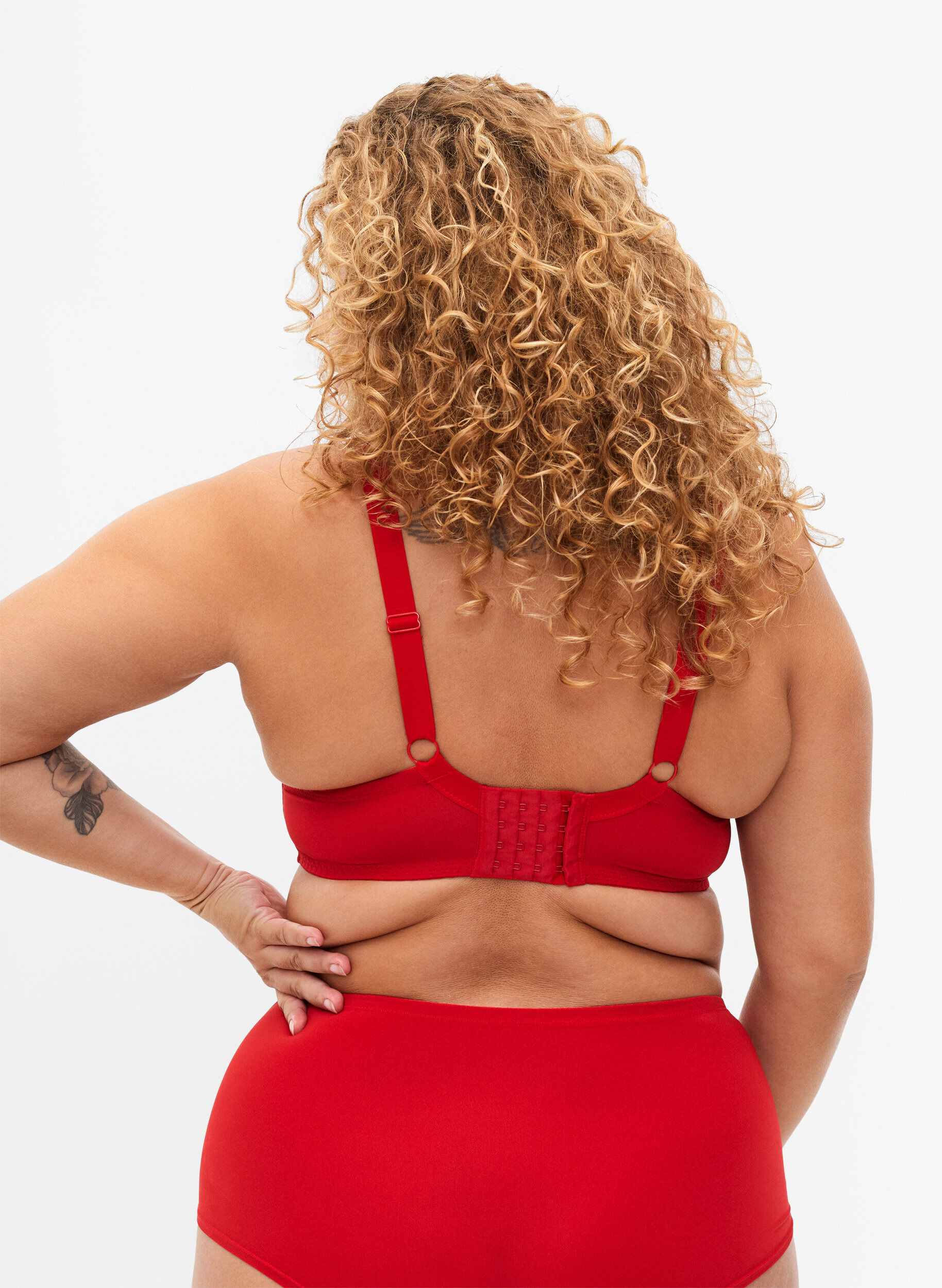 Zizzifashion Padded bra with lace, Salsa, Model image number 1