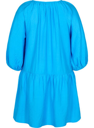 A shape Tunic dress with 3/4 sleeves, Brilliant Blue, Packshot image number 1