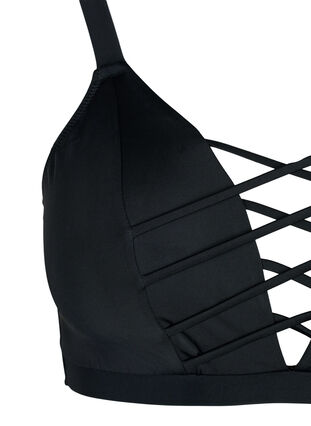 Bikini top with string detail, Black, Packshot image number 2