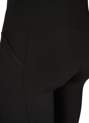 Tight-fitting high-waist shorts with pockets, Black, Packshot image number 3