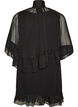 Sleeveless dress with chiffon cape, Black, Packshot image number 1