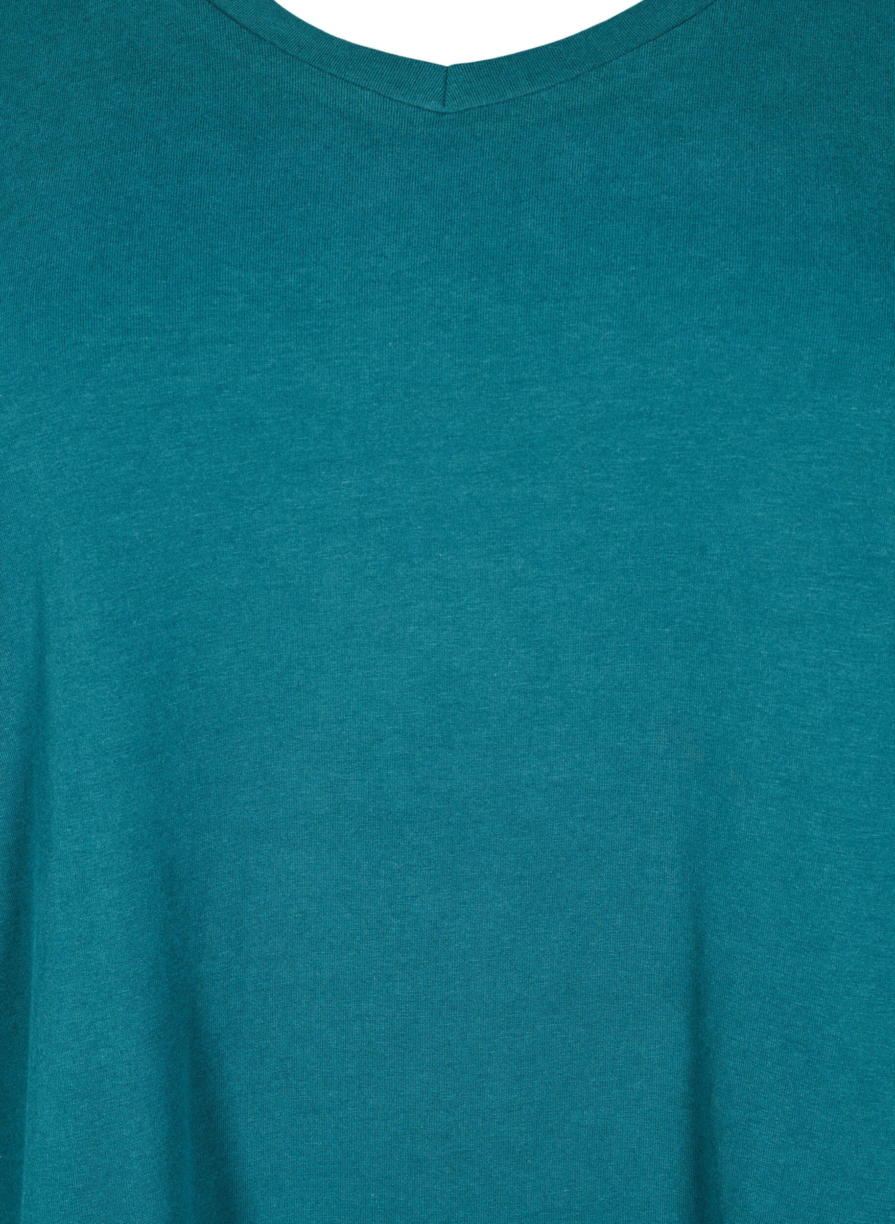 Zizzifashion Basic plain cotton t-shirt, Green, Packshot image number 2