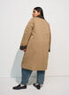 Mid-length jacket with corduroy collar, Beige, Model image number 1
