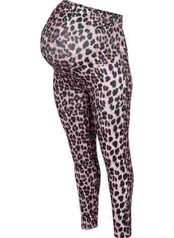Pregnancy leggings with leopard print