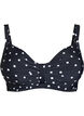 Bikini top with underwire and pattern, Black, Packshot image number 0