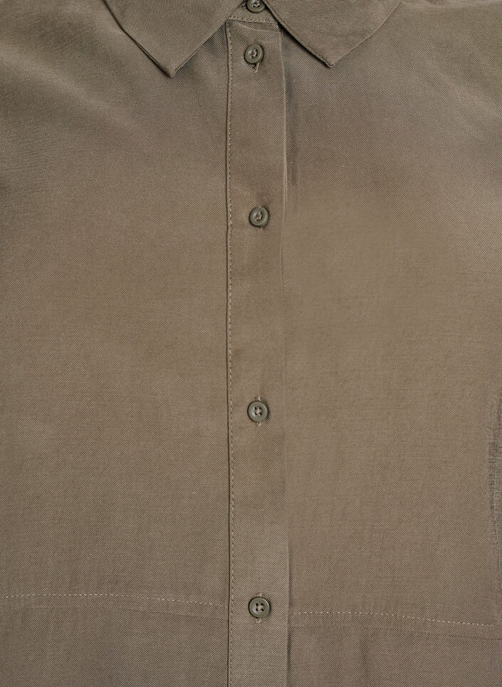 FLASH - Shirt with collar and roll-up sleeves, Green, Packshot image number 2