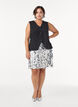 Short sequin skirt with an elasticated waistband, Silver, Model image number 1