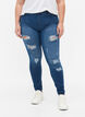 Jeggings with rip, Dark blue, Model image number 2