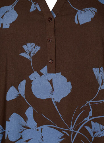 Floral tunic with 3/4 sleeves, Falcon Flower, Packshot image number 2