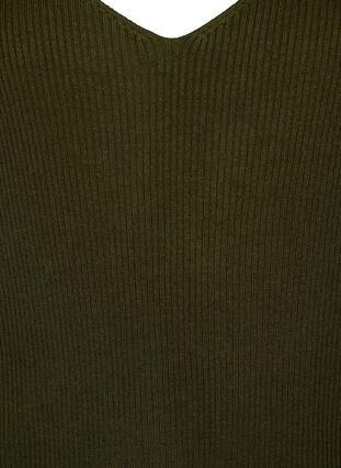 Knitted top with v-neckline, Forest Night, Packshot image number 2