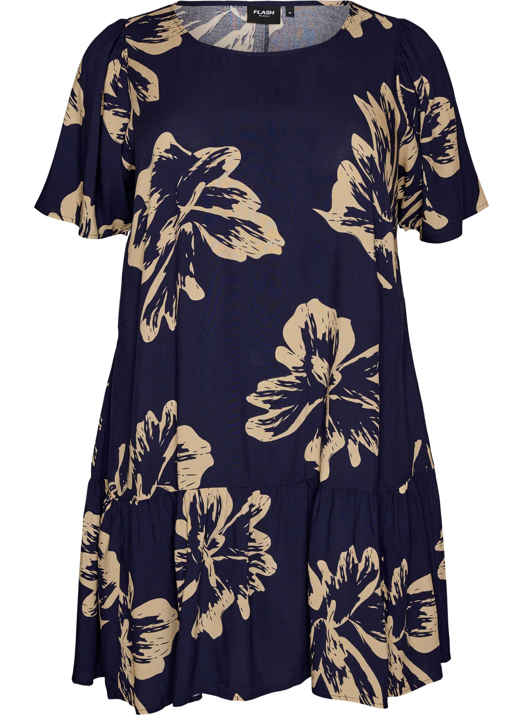 ZizzifashionDress in viscose with cutline, Blue, Packshot image number 0