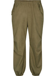 Tapered fit pants with elastic, Martini Olive, Packshot