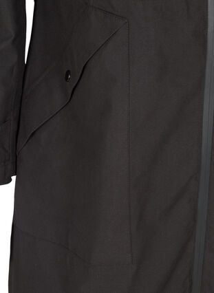 Waterproof jacket with detachable hood, Black, Packshot image number 3
