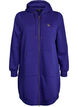 Long quilted zip-up hoodie with pockets, Purple, Packshot image number 0