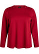 Jersey blouse with round neck, Red, Packshot image number 0