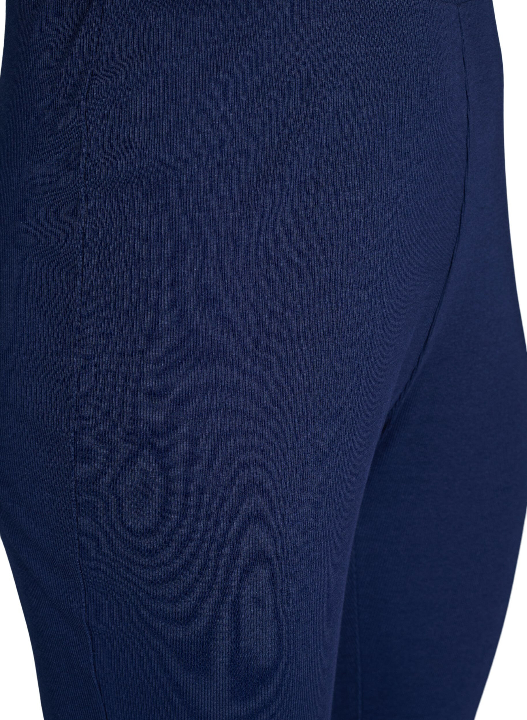 Zizzifashion Pyjama bottoms with a ribbed texture and an elasticated waistband, Blue, Packshot image number 2