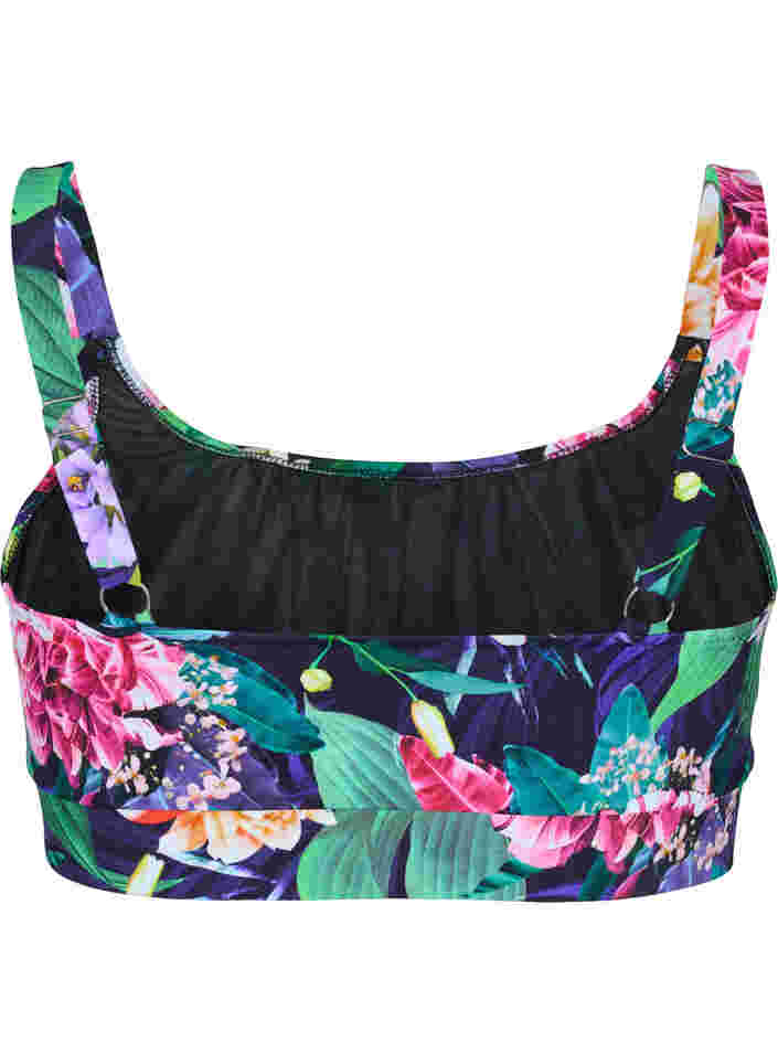 Bikini top with adjustable shoulder straps, Flower Print, Packshot image number 1