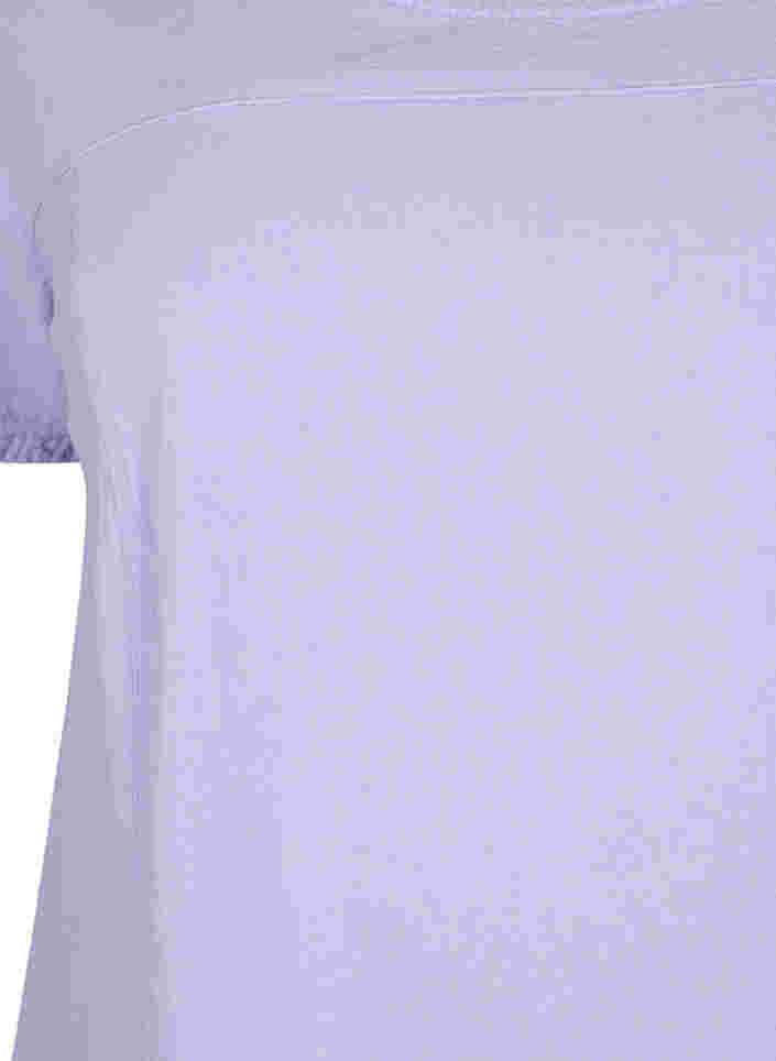 Short-sleeved cotton dress, Lavender, Packshot image number 2