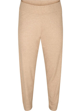 Marled knitted trousers a ribbed structure, Nomad Mel, Packshot image number 0