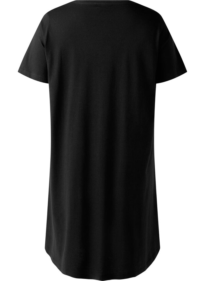 Organic cotton nightgown with v-neck, , Packshot image number 1