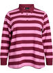 Long-sleeved polo shirt with stripes, Dark Bordeaux, Packshot image number 0
