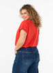 Short-sleeved cotton blend T-shirt, Orange, Model image number 2