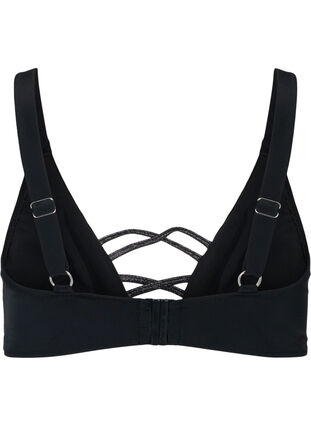 Bikini top with string details, Black, Packshot image number 1