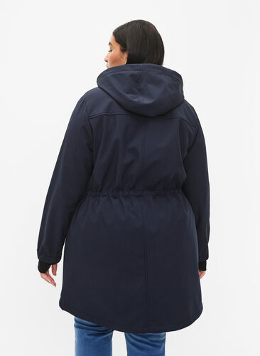 Softshell jacket with detachable hood, Night Sky, Model image number 1