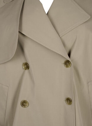 Short trench coat with snap button closure, Coriander, Packshot image number 2