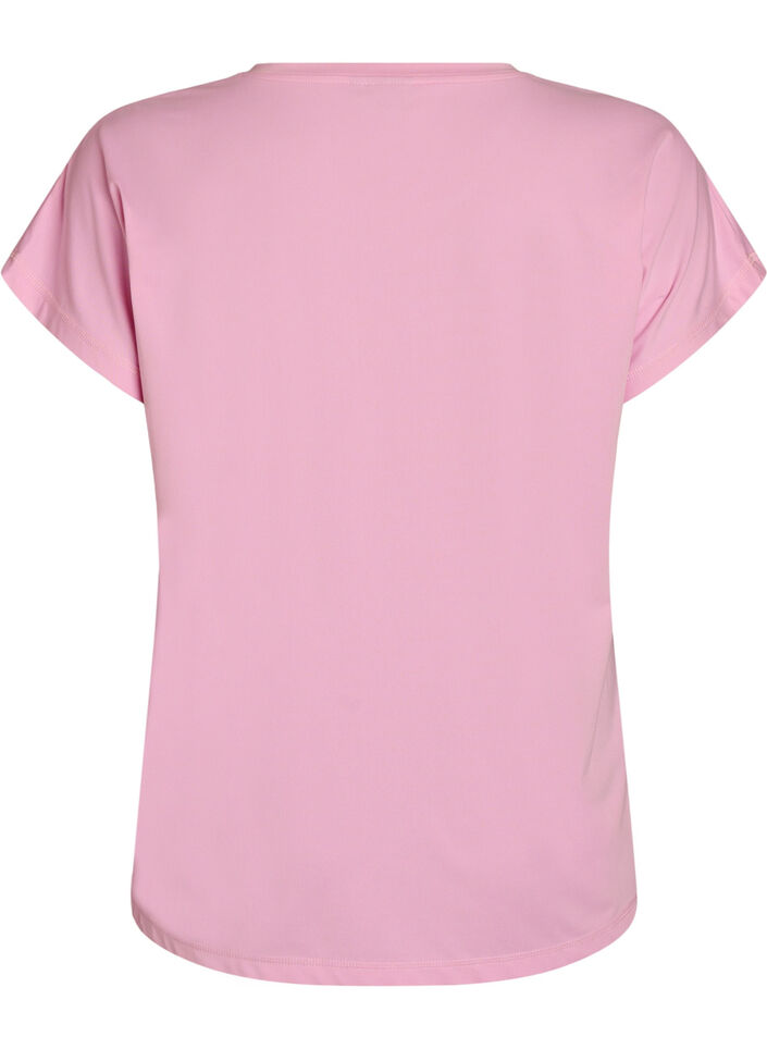 Solid-coloured training T-shirt, Pink, Packshot image number 1
