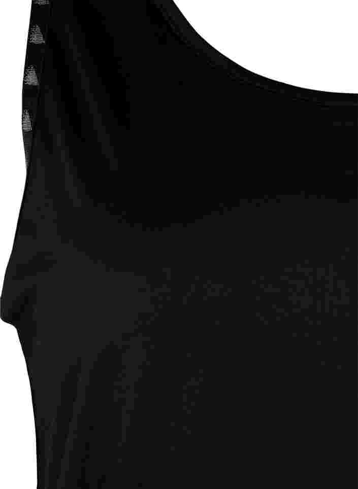Plain workout top, Black, Packshot image number 2