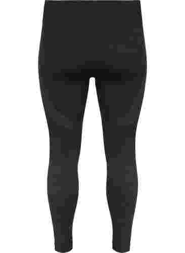 Melange seamless ski base layer tights, Dark Grey Melange, Packshot image number 1