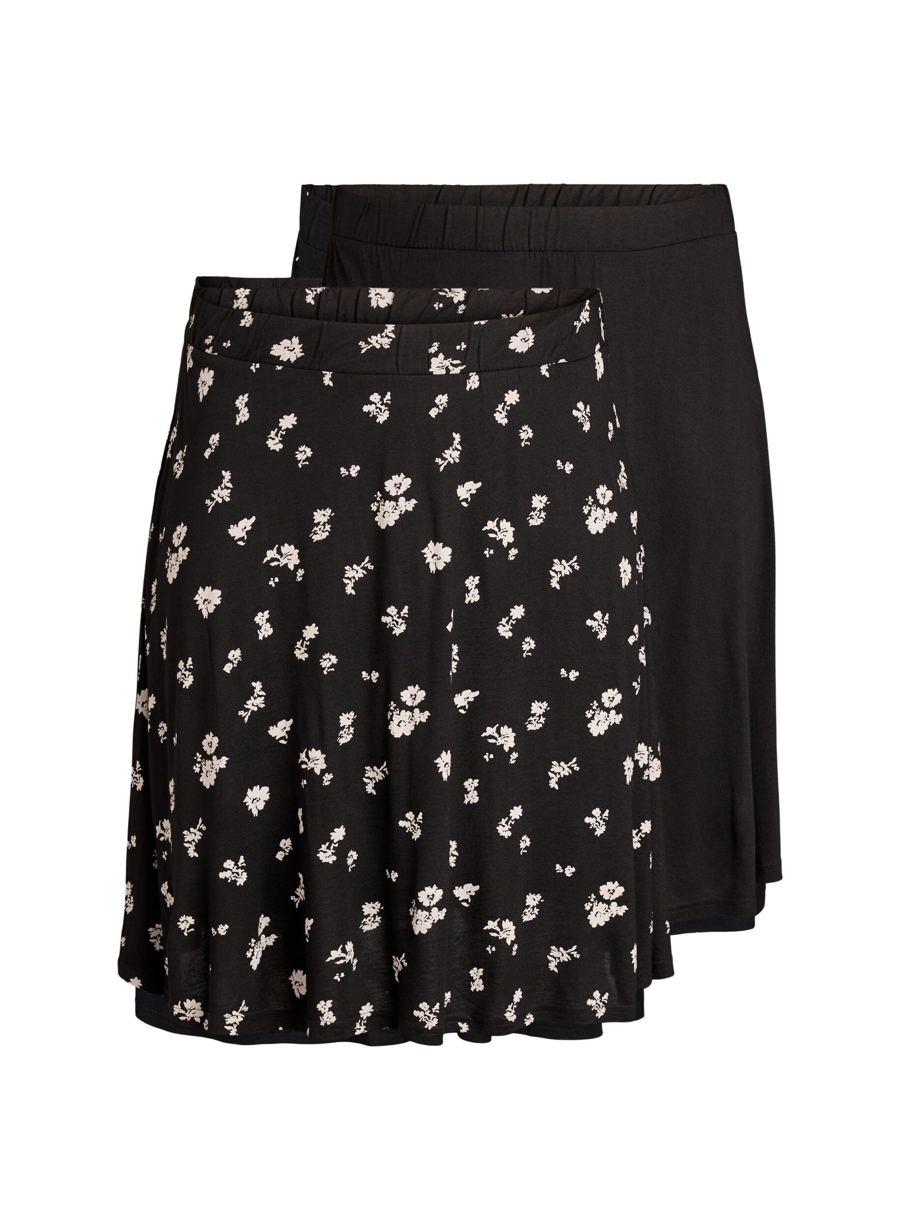 2-pack skater skirts in viscose