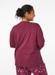 Night top in cotton with front print, Red, Model image number 2