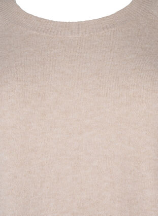 Marled knitted sweater with button details, Pumice Stone Mel., Packshot image number 2