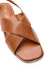 Leather sandal with criss-cross straps, Brown, Packshot image number 3