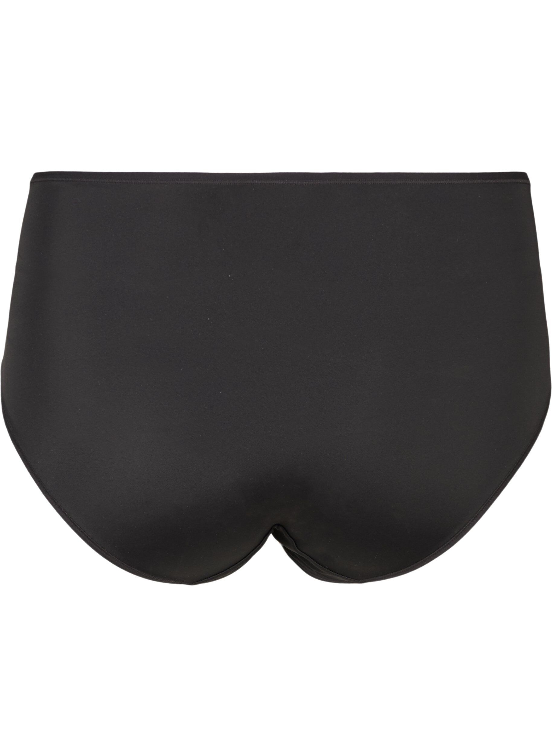 Zizzifashion 2-pack panties with regular waist, Black, Packshot image number 1