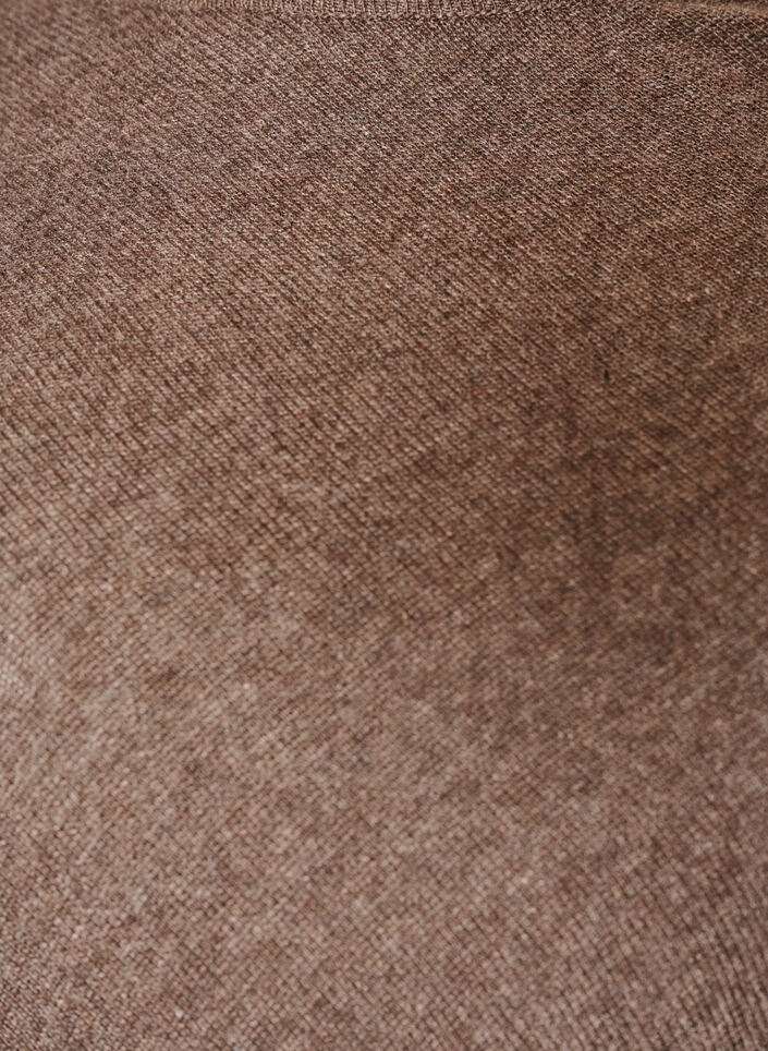 Fine-knit poncho, Brown, Packshot image number 2