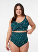 High-waisted bikini bottoms with polka dots, Green, Model image number 0
