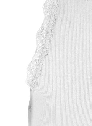 Top with lace trim, White Cream, Packshot image number 3