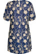 Short A-line dress with an embroidered pattern, Blue, Packshot image number 1